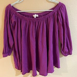 Purple Off the Shoulder Top Publik